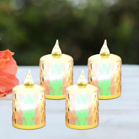 4 Pcflameless And Smokeless Decorative Melting Candles Led Tea Light