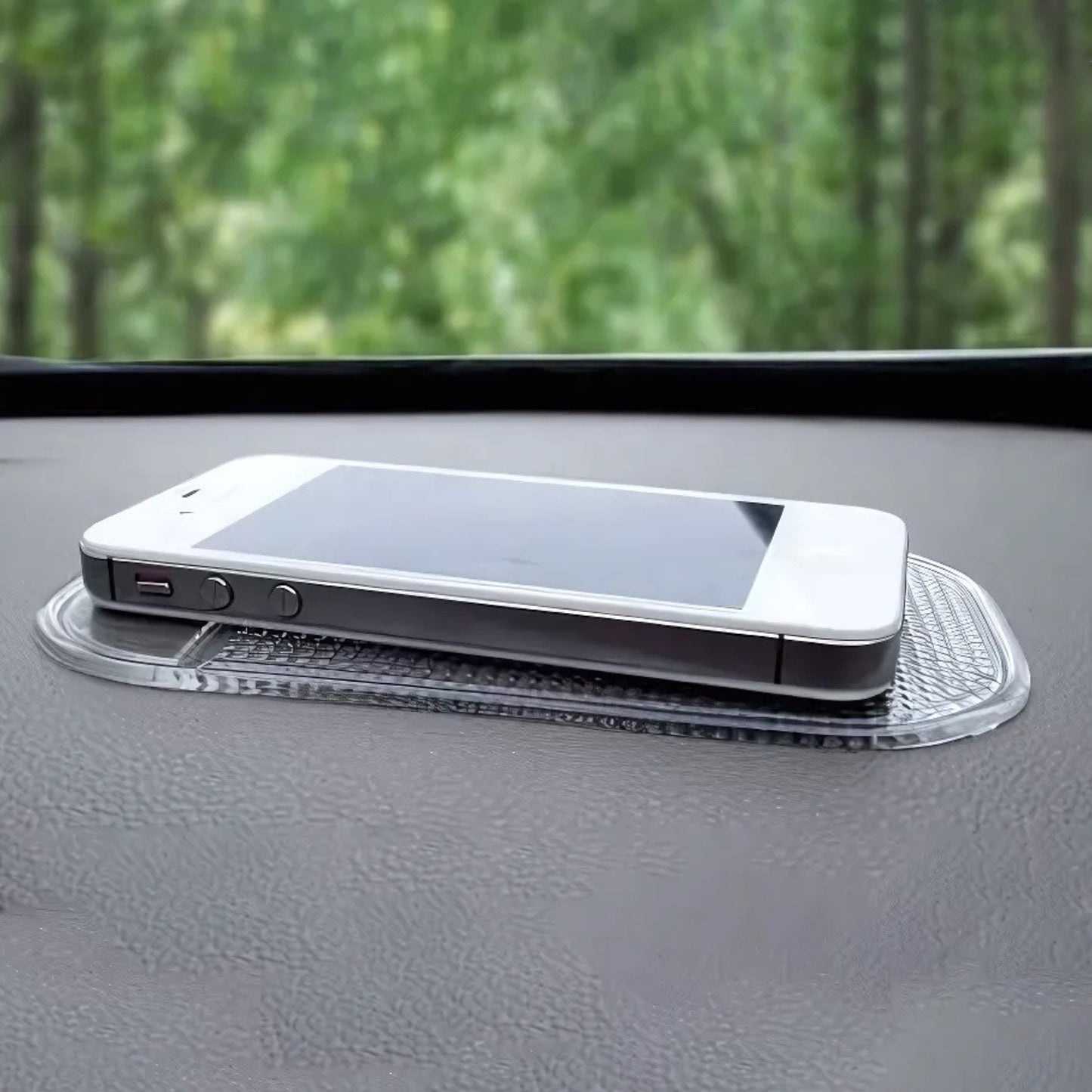 Medium Transparent Anti-Slip Car Dashboard Mat (1 Pc)