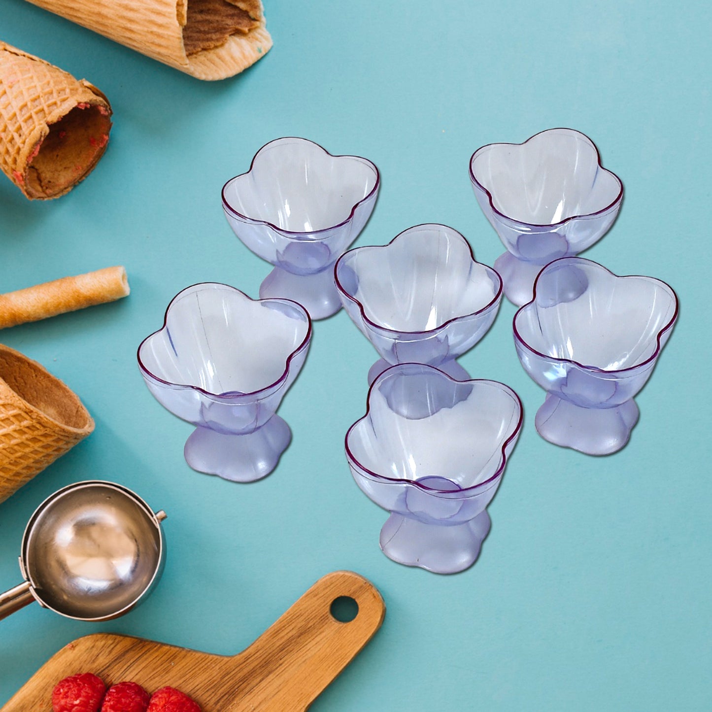 Serving Dessert Bowl Ice Cream Salad Fruit Bowl - 6Pcs Serving Dessert Bowl Ice Cream Salad Fruit Bowl - 6Pcs ( Brown Box)