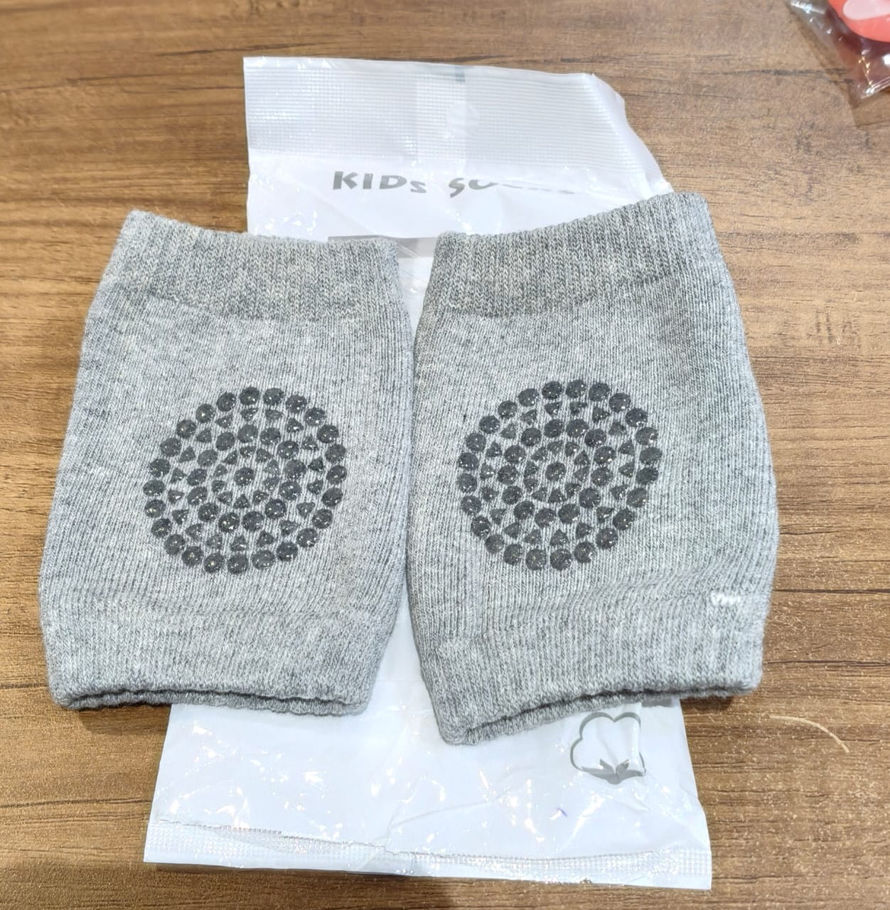 Lightgrey Toddler Wool Knit Leg Warmer (Knee Guard)