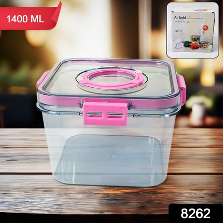 High Quality Plastic Food Storage Container Clear Washable Refrigerator Food Box Food Container Fruit Box Container With Lid (1400 Ml)