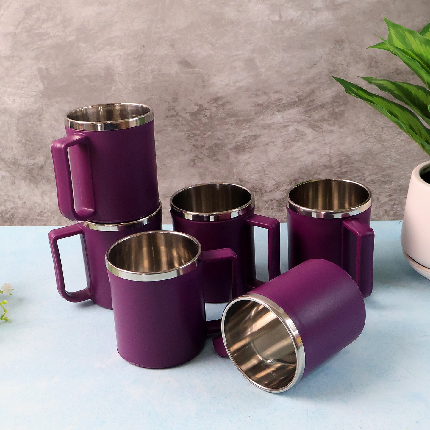 Supermom Stainless Steel Inner Coffee Mug Set (200Ml 6 Pc)