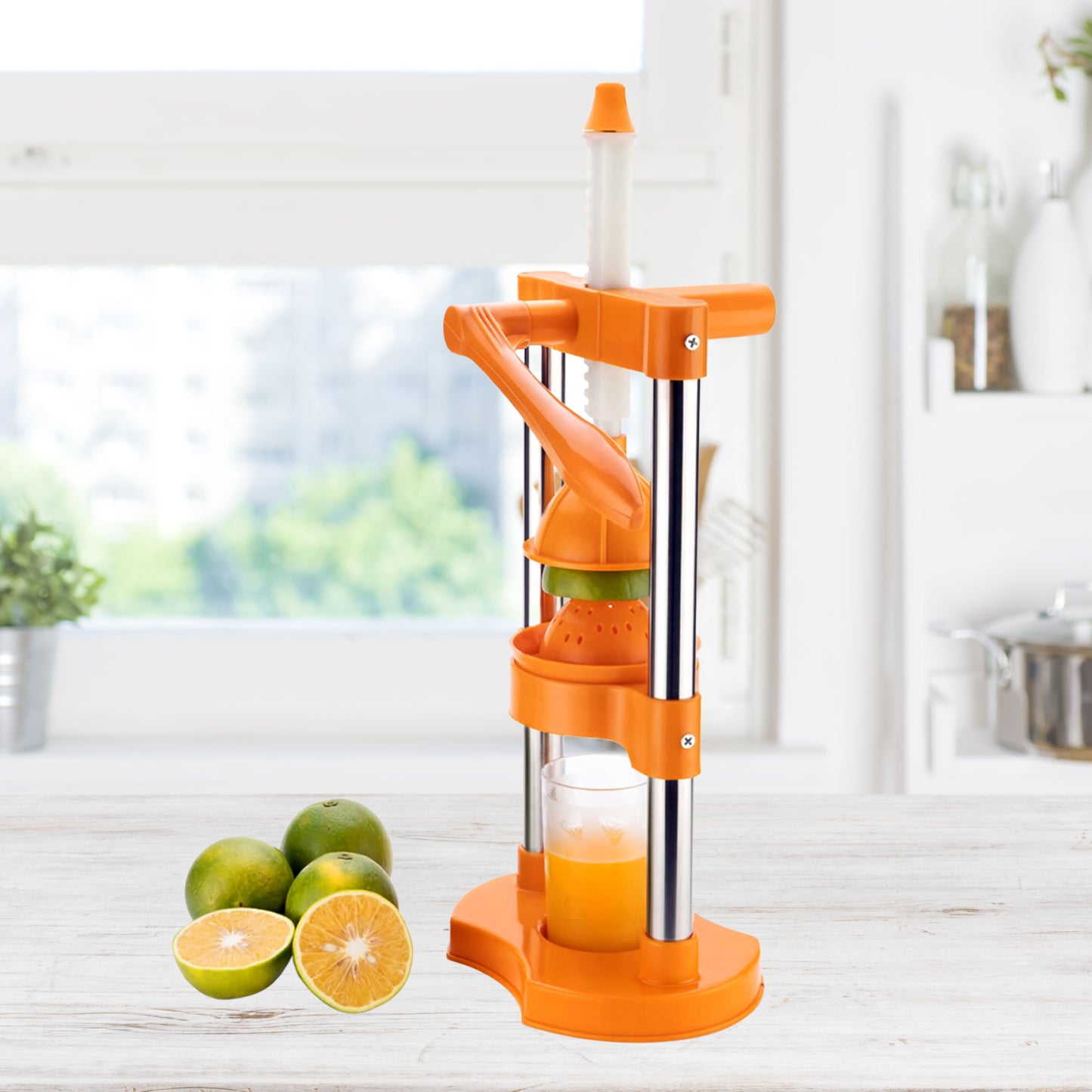 Hand Pressure Juicer Manual Cold Press Juice Machine Instant Make Juice Squeezer Fruits Juicer Juice Maker Orange Juice Extractor For Fruits Vegetables Orange