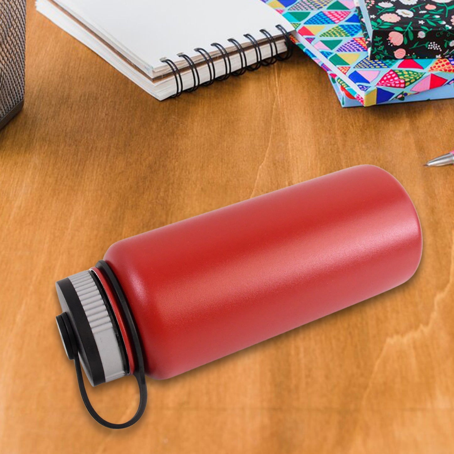 Stainless Steel Double Wall Vacuum-Insulated Drink Water Bottle (1000 Ml Mix Color)