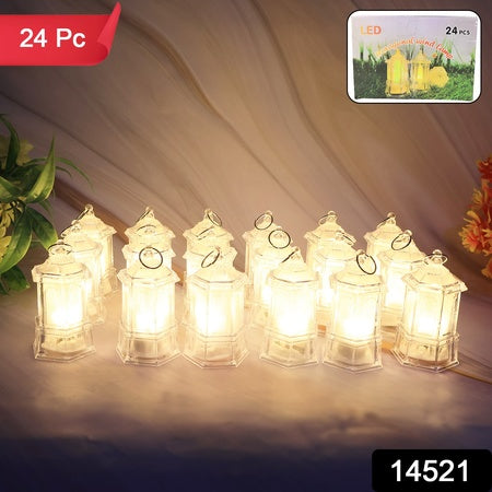 Set Of 24 Led Decorative Lantern Lights Candle