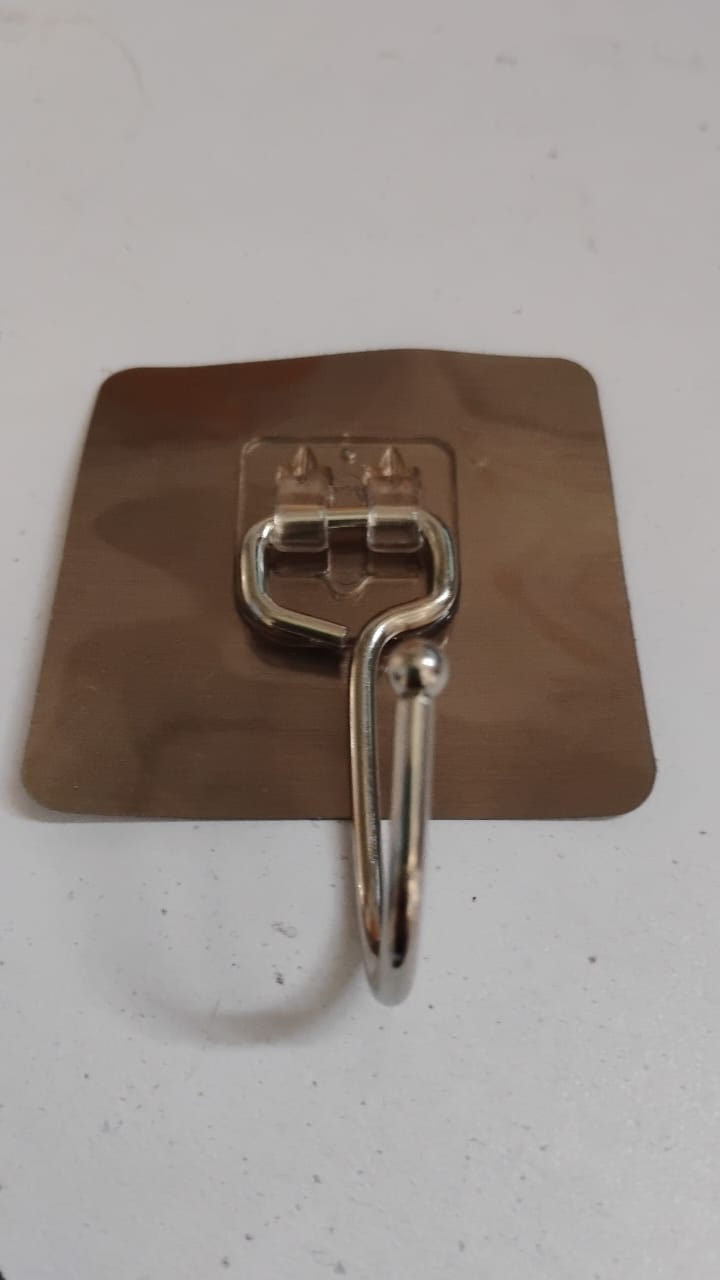 Largestainless Steel Self Adhesive Wall Hooks (1 Pc)