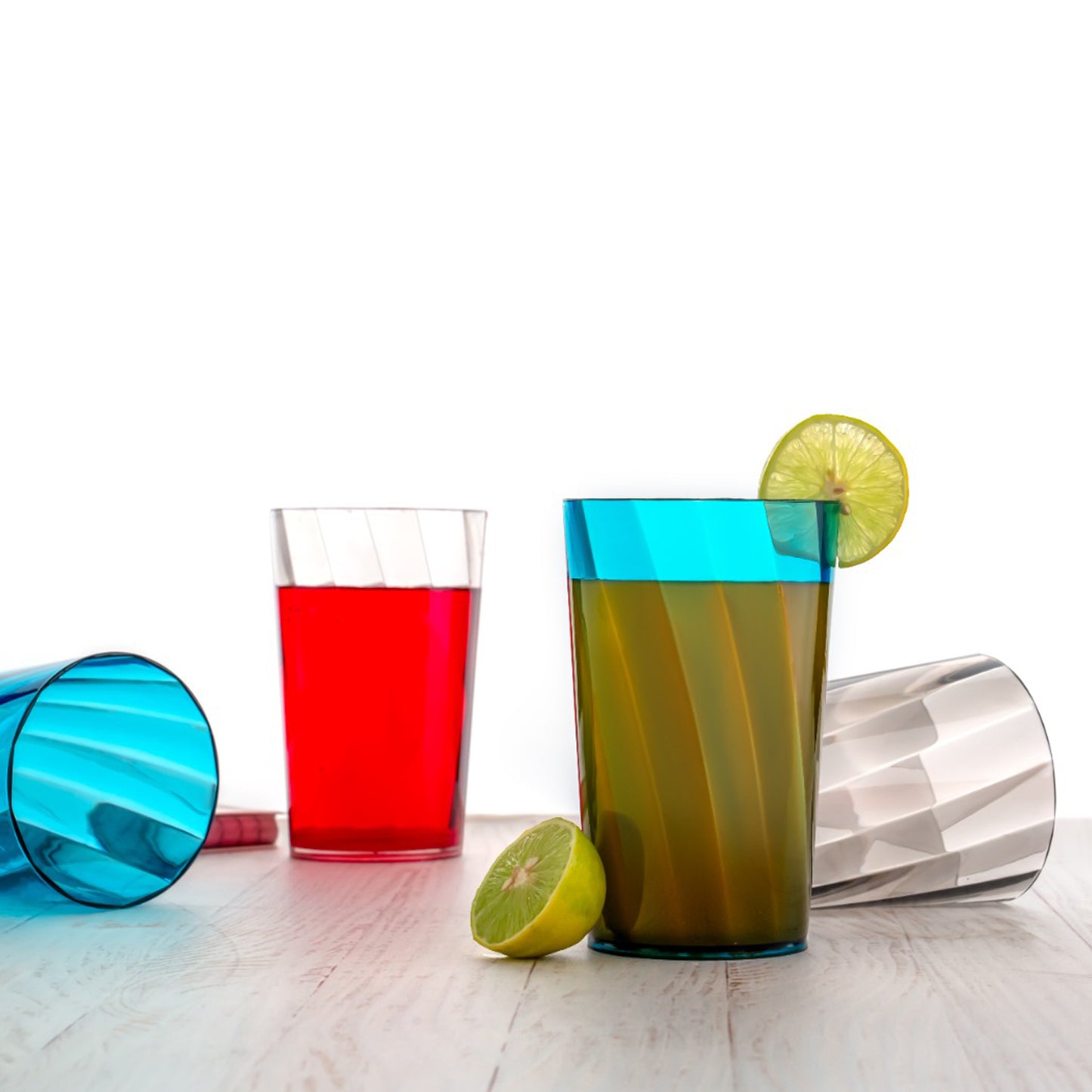 Premium Juice And Water Glasses Set Of 6 Transparent 300Ml Drinking Water Glasses Stylish Crystal Square Highball Glasses For Water Juice Cocktails Glass Set Of 6 For Water