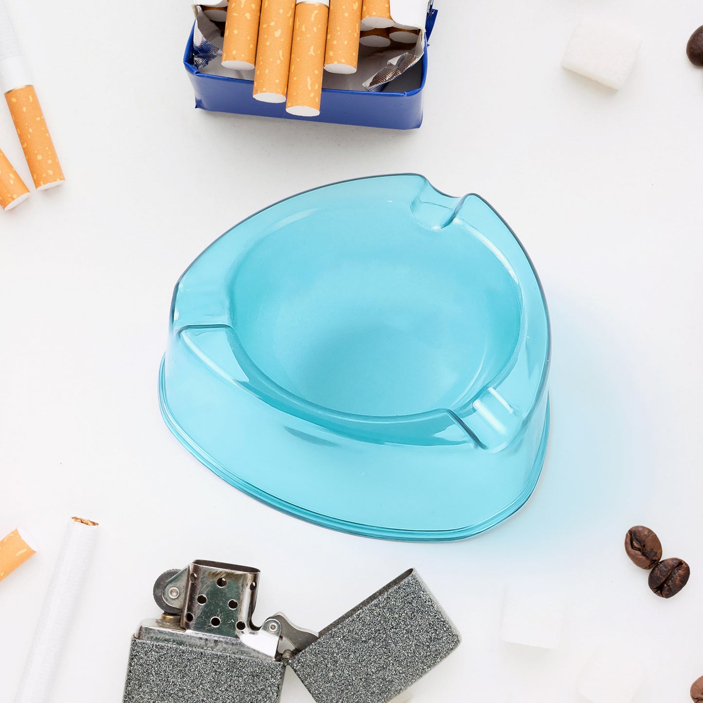 Oblivion Transparent Plastic Ashtray (Mix Color 1 Pc)