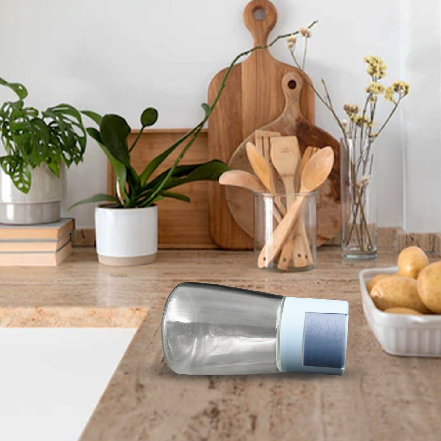 Galss Salt Bottle Salt Dispenser Glass Salt Shaker Pack Of 4 Seasoning Shaker Precise Quantitative 0.5G For Home Cooking Picnic Camping Ration Salt Shakers
