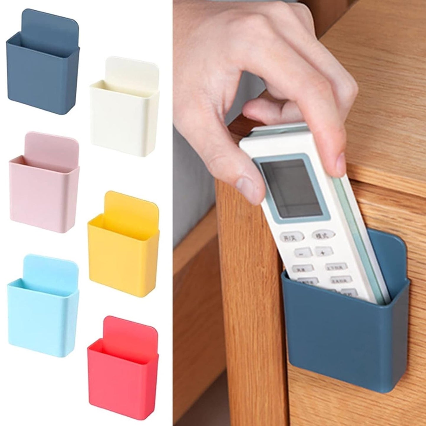 Multipurpose Plastic Wall Mounted Remote Mobile Holder Stand (Pack Of 4)