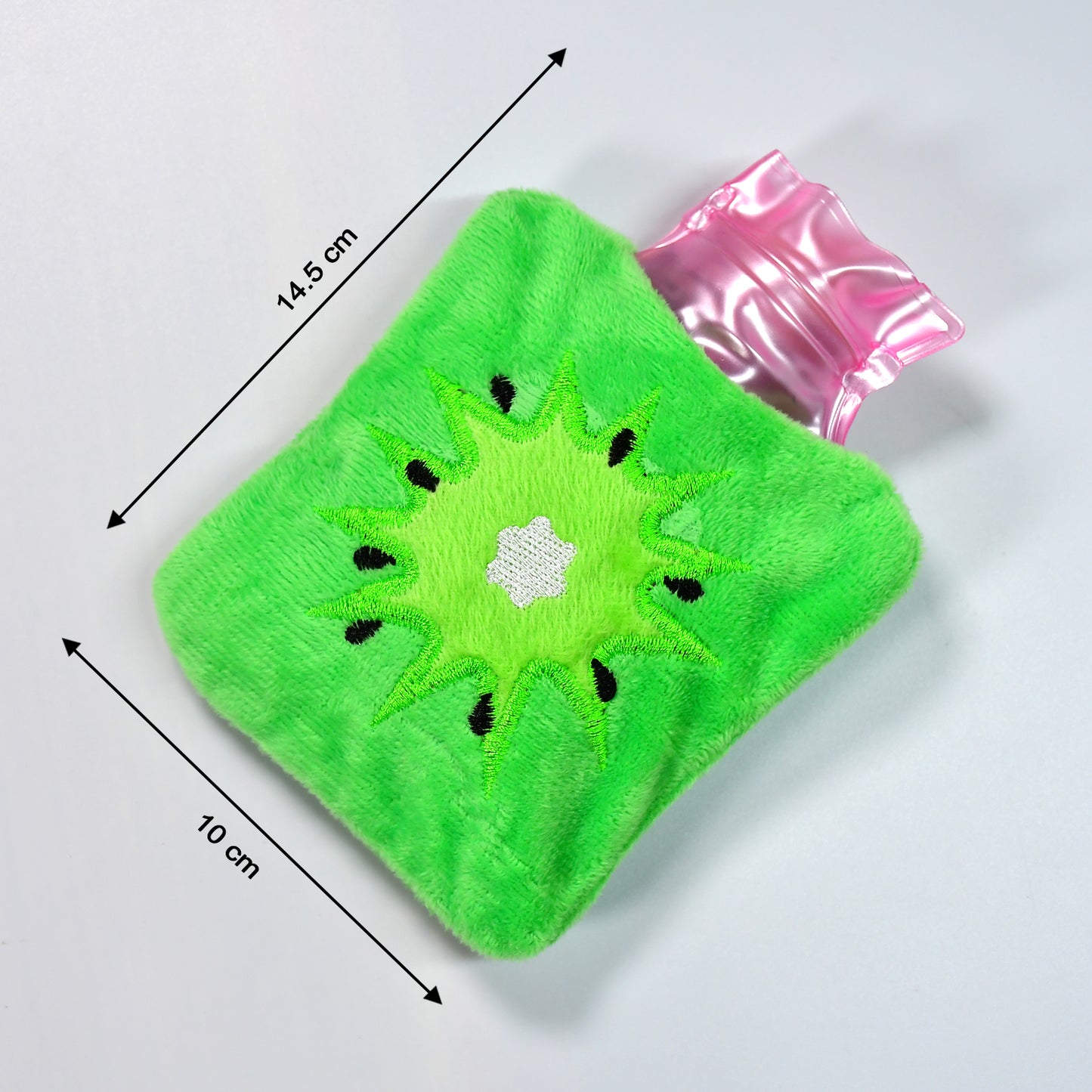 Green Sun Small Hot Water Bag With Cover For Pain Relief Neck Shoulder Pain And Hand Feet Warmer Menstrual Cramps.