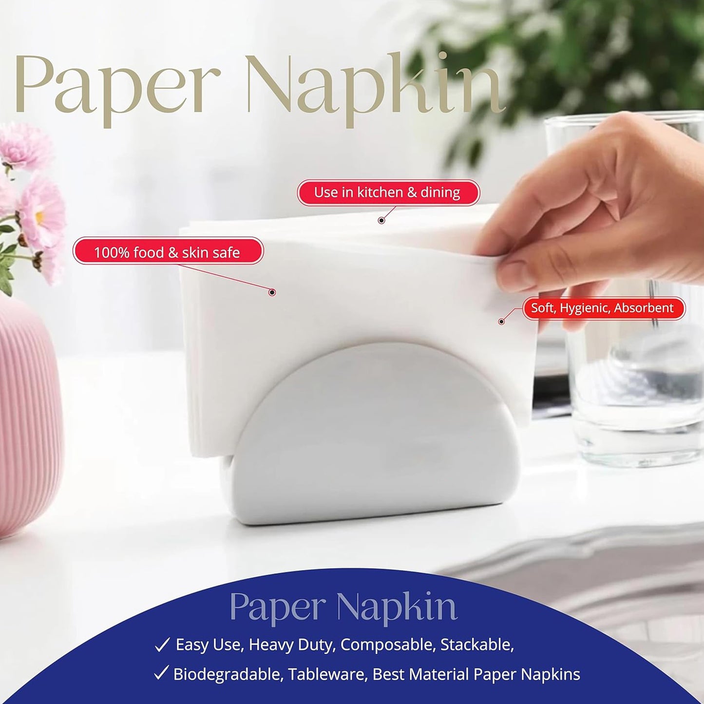 Softabsorbent Disposable Tissue Napkins Paper (75 Pc)