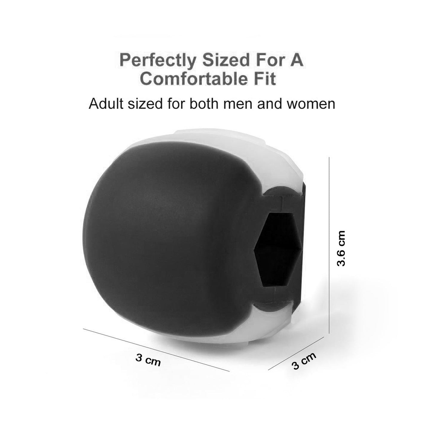 Cn Blk Jaw Exerciser Used To Gain Sharp And Chiselled Jawline Easily And Fast.