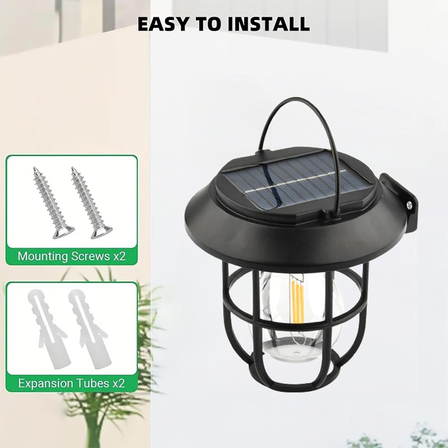 Solarlantern Wall Lights Fixtures With Motion Sensor (1 Pc)