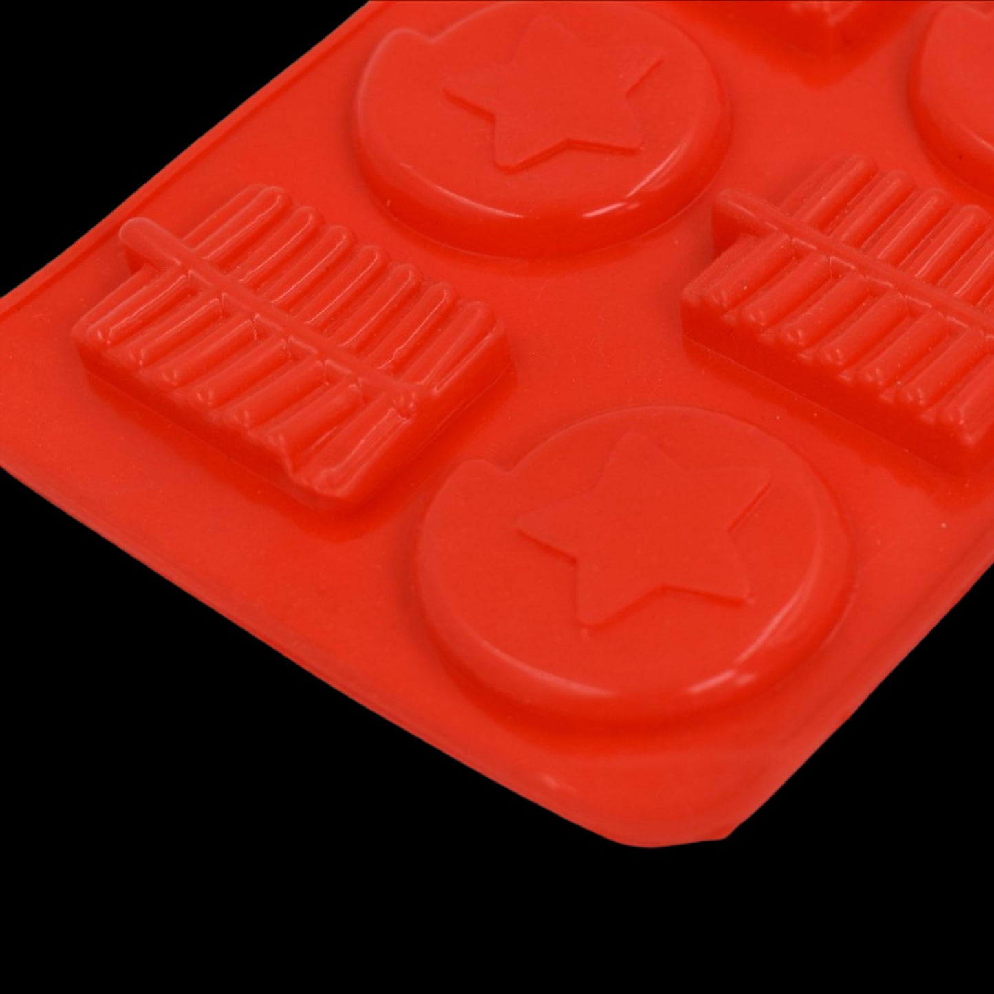 6Cavity Chocolate Mould Tray Cake Baking Mold Flexible Silicon Ice Cupcake Making Tools