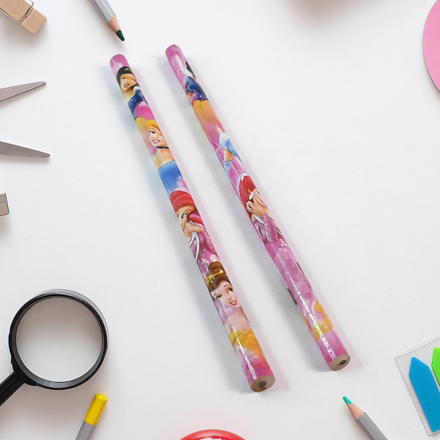 Mix Design Cartoon Wooden Pencil Set Stationary Set 5 In 1 Items Educational Item For School Going Kids Stationary Set For Girls Boysstationary For Schoolgift Pack For Girls Kidsbirthday Gift Kids (5 Pc Set )