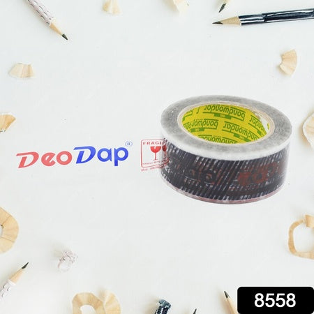 Deodap Printed Transparent Strong Adhesive Packaging Tape For Multipurpose Use Packing Adhesive Tape Office Product (2 Inch X 120 Mtr.)