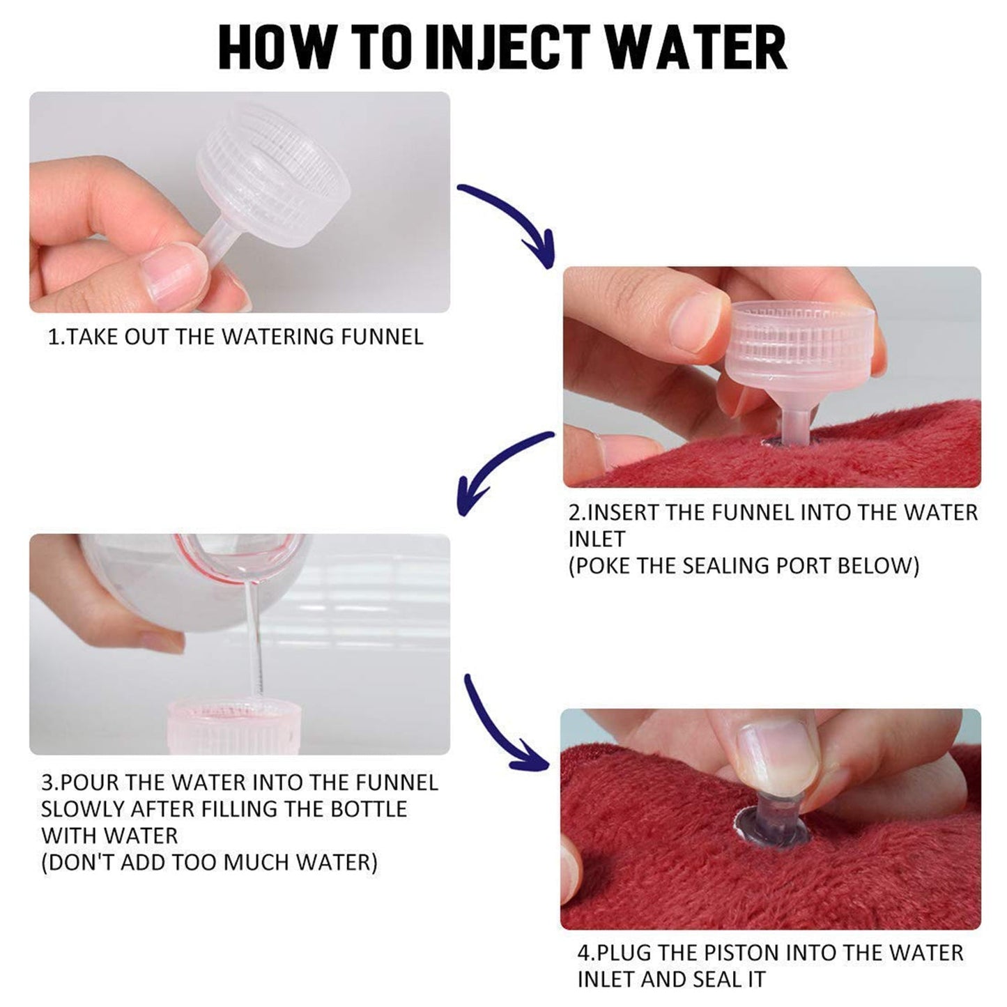 5 Pc Hot Water Bag In Water Stopper Used As A Stopper While Injecting Nails On Walls Etc.