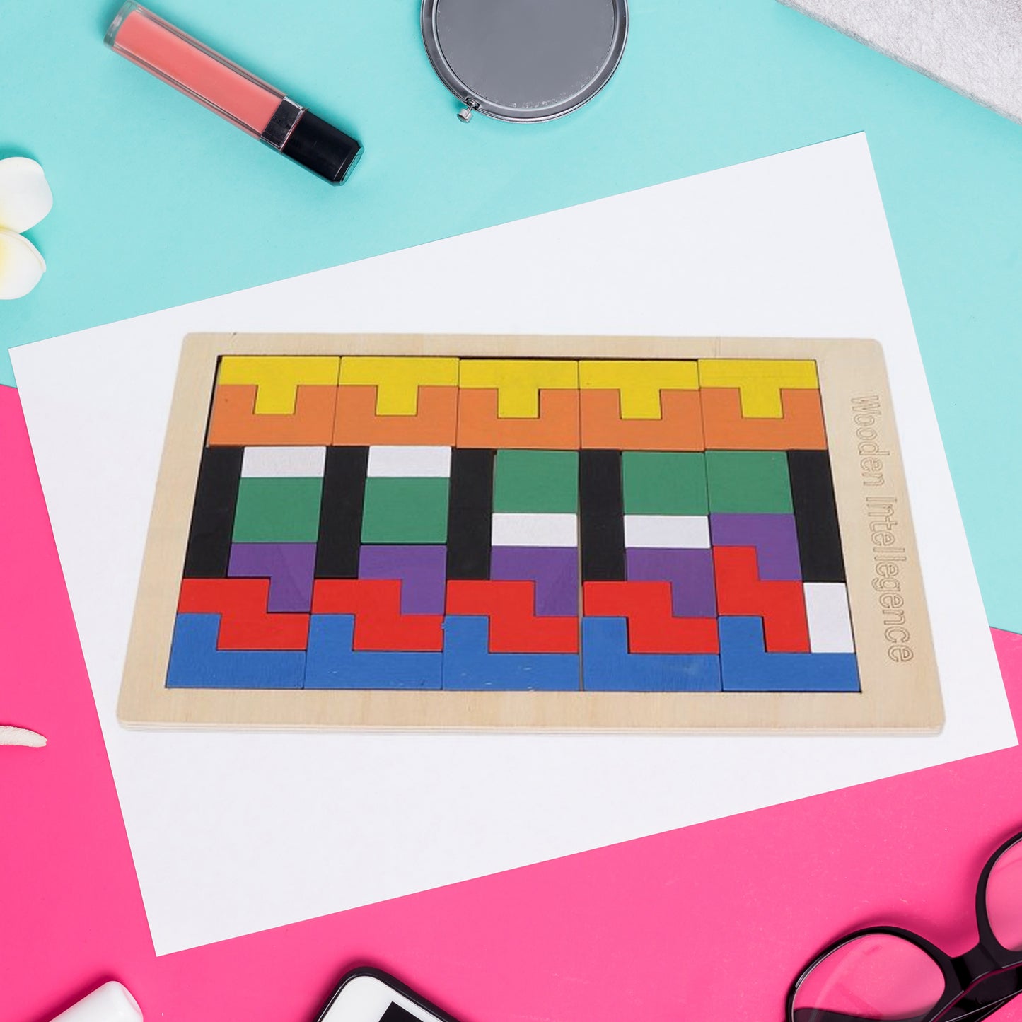 Wooden Blocks Puzzle Childrens Educational Toys Russian Block Block Puzzle For Early Childhood Education And Relaxing Brain Toys Help Prevent