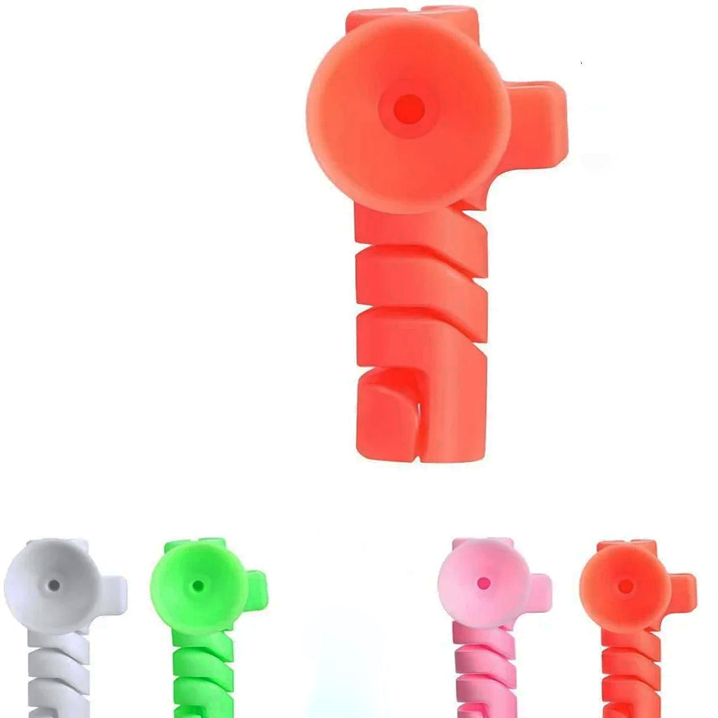Cablecord Protector Saver With Suction End (Suction Winder 4 Pcs Set)