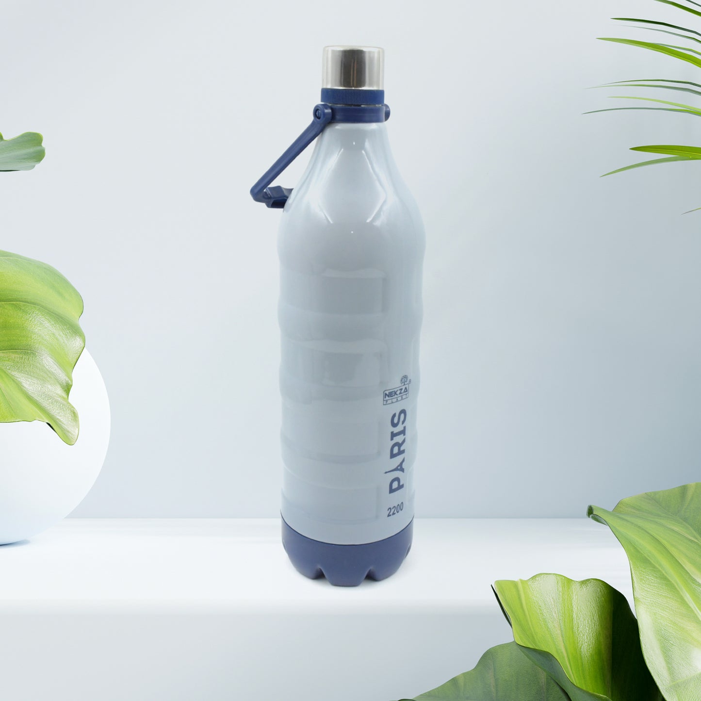 Plastic Sports Insulated Water Bottle With Handle Easy To Carry High Quality Water Bottle Bpa-Free Leak-Proof For Kids School For Fridge Office Sports School Gym Yoga (1 Pc 1500Ml 2200Ml)