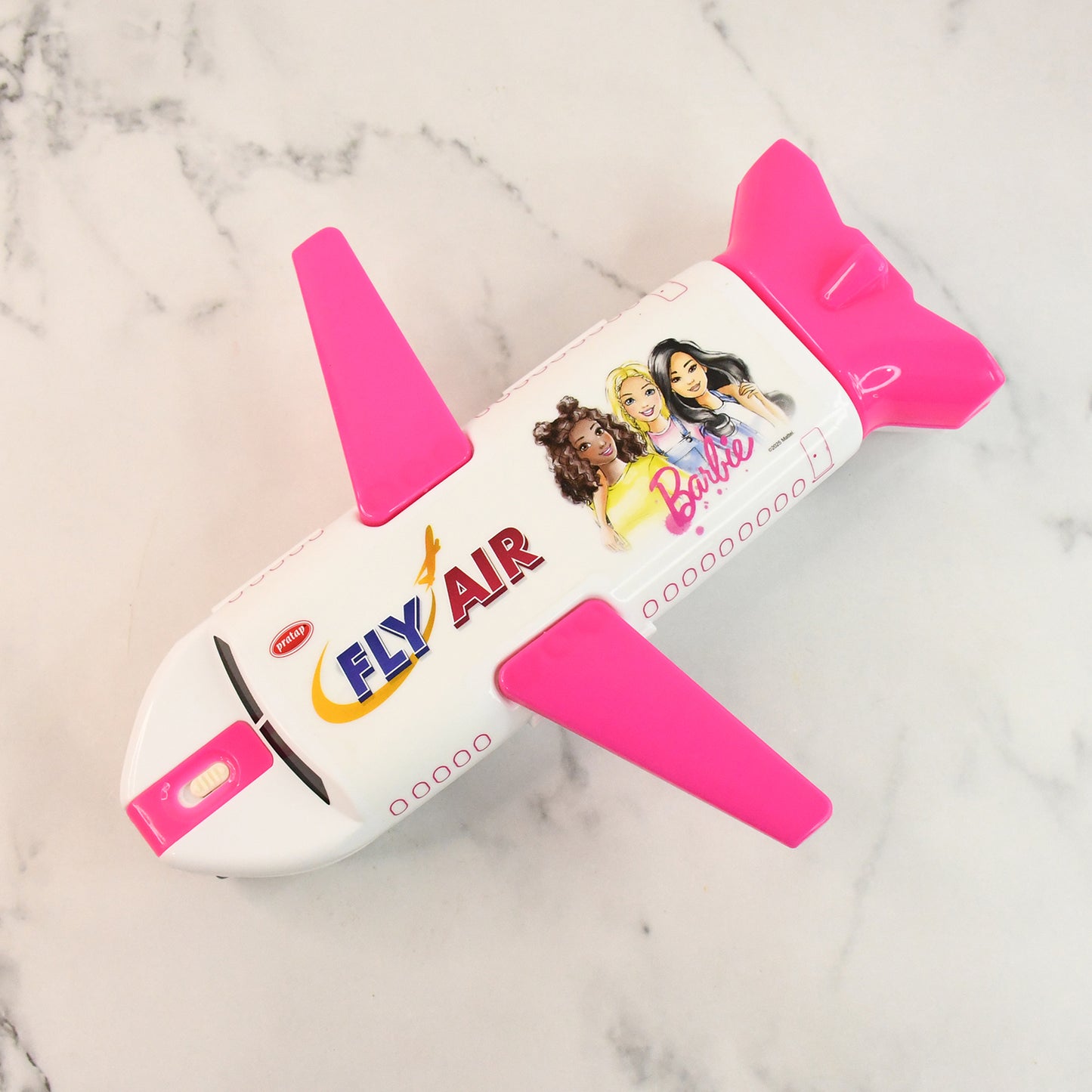 Multi-Functional Airplane-Shaped Compass Box With Led Light And Built-In Sharpener
