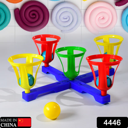 Baskets And Balls Fun Toy For Kids With 5 Basket And 5 Balls.