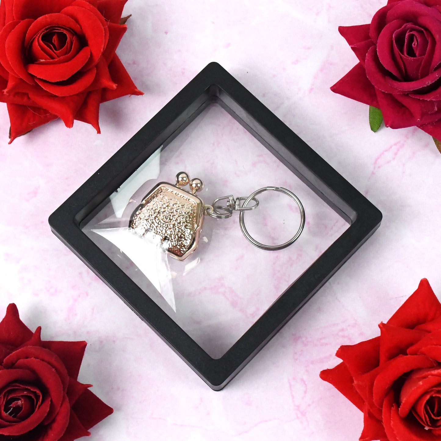 Nailclipper Keychain With 3D Floating Frame Display Case (1 Set)