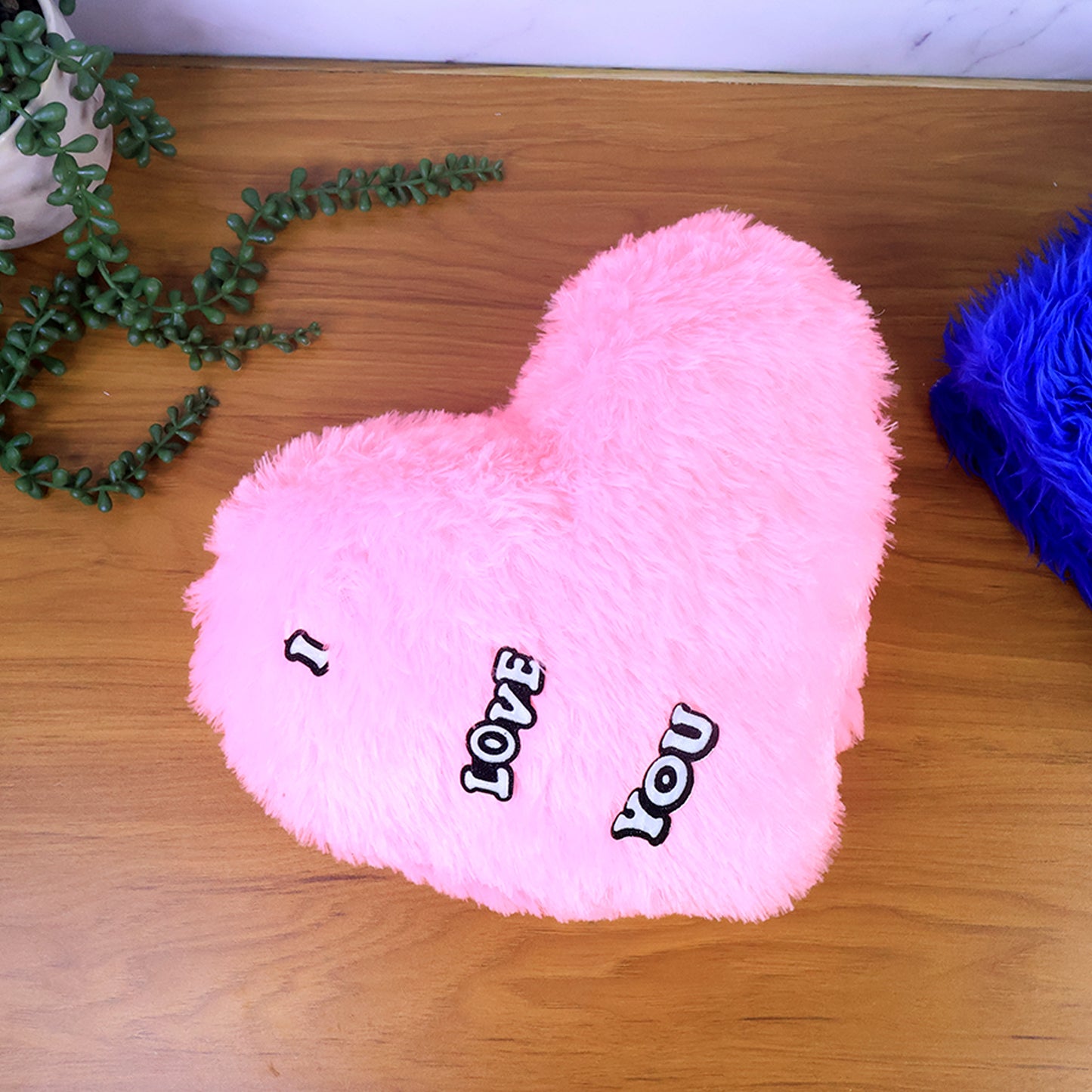 Softplush Heart Shape Cushion With I Love You (1 Pc)