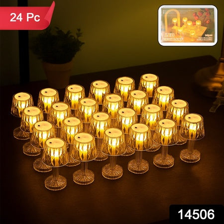 Battery Operated Decorative Led Mini Table Lamp (24 Pc Set)