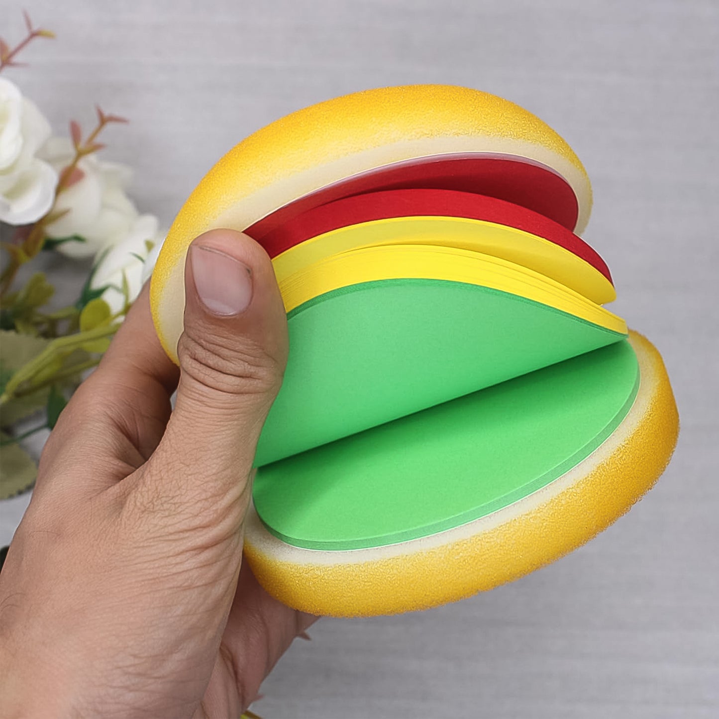 Burger Shaped Notepad Sticky Notes Memo Pads Unique Mini Notes (Multicolor)