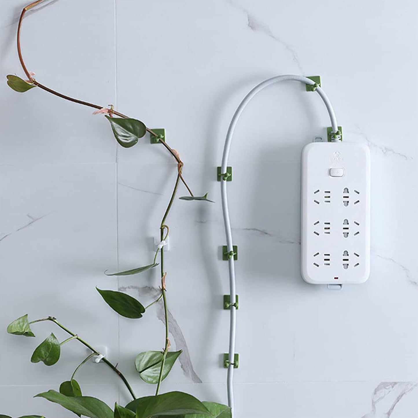 Plantclimbing Wall Fixture Clip Self-Adhesive Hook (200 Pcs Set)