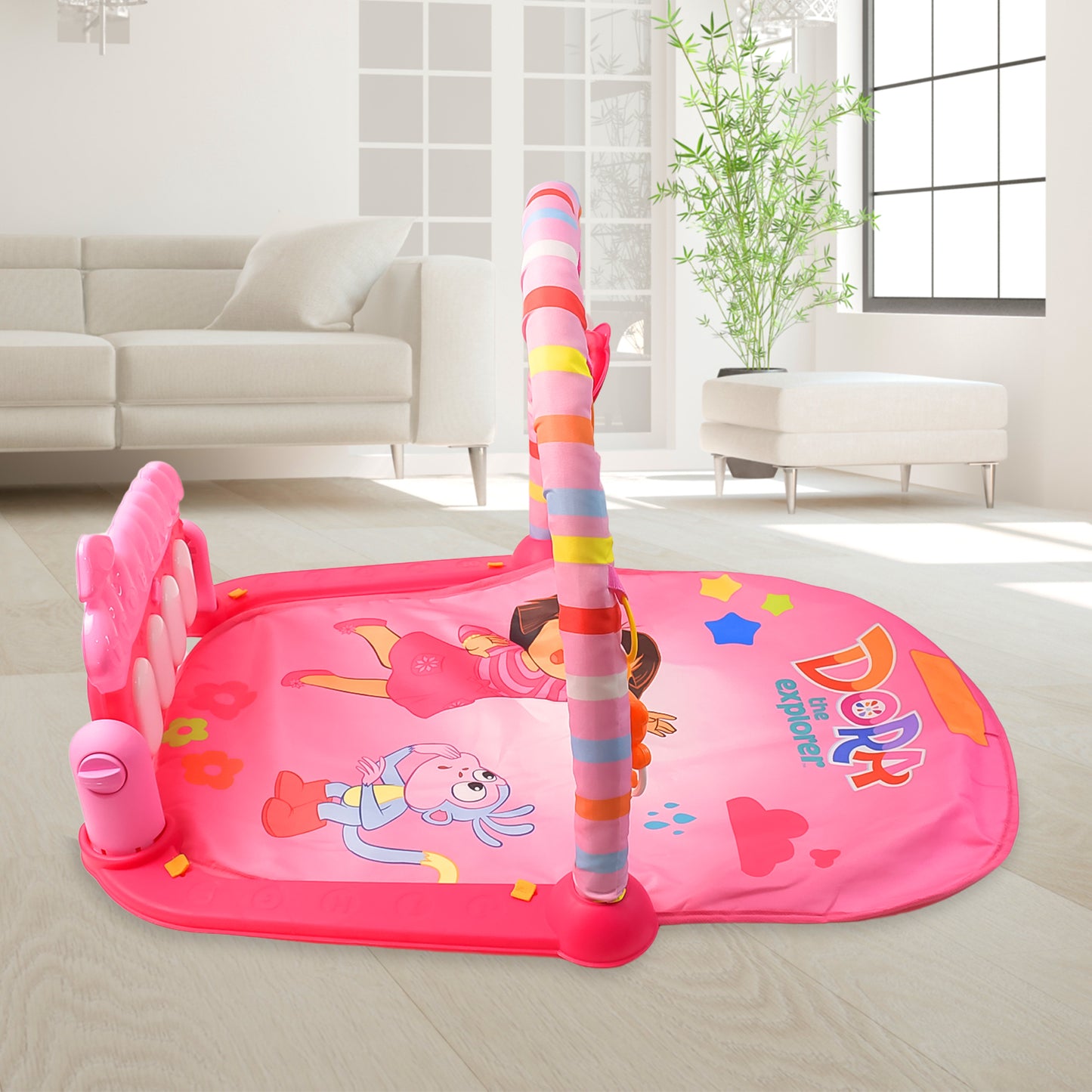 2In1 Baby Kick And Play Piano Gym Mat Fitness Rack (1 Set)