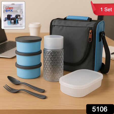 All In One Lunch Box With Fabric Bag For Office School Use