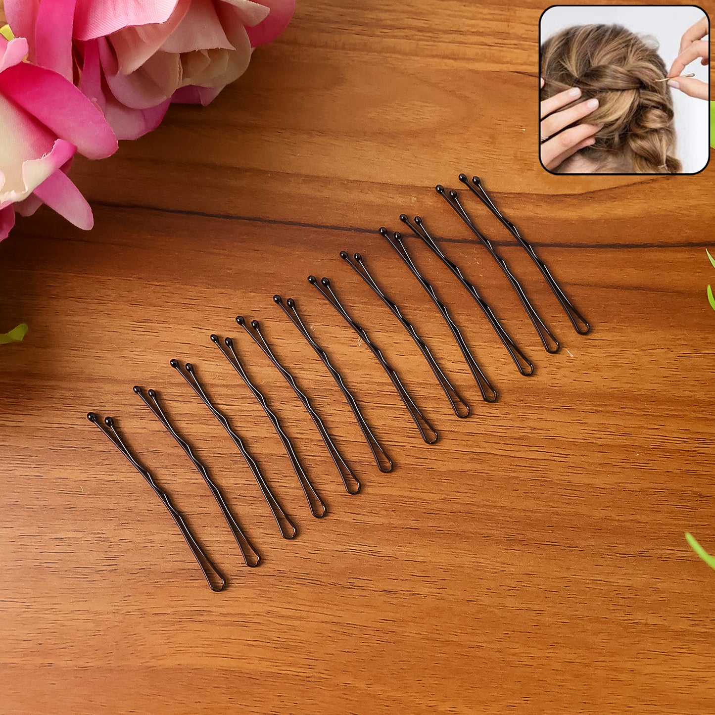 Premium Hair Bobby Pins Set 12Pc