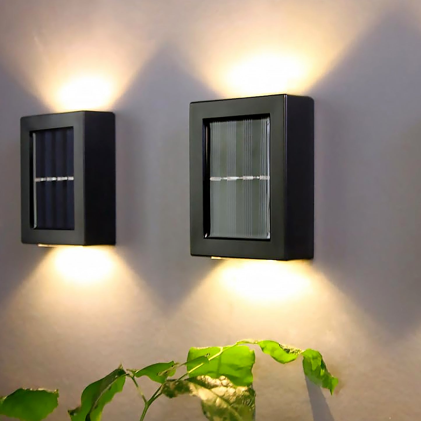 Solar Wall Lights Small Fence Lights Solar Powered Up Down Led Porch Light Garden Lights Outdoor Solar Landscape Lights Waterproof Light (1 Pc)