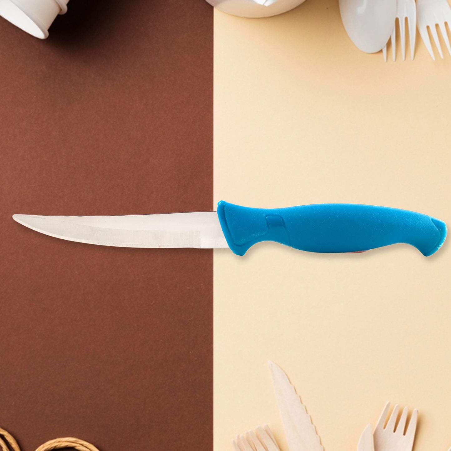 Heavy-Duty Stainless Steel Kitchen Knife With Ergonomic Handle (1 Pc)