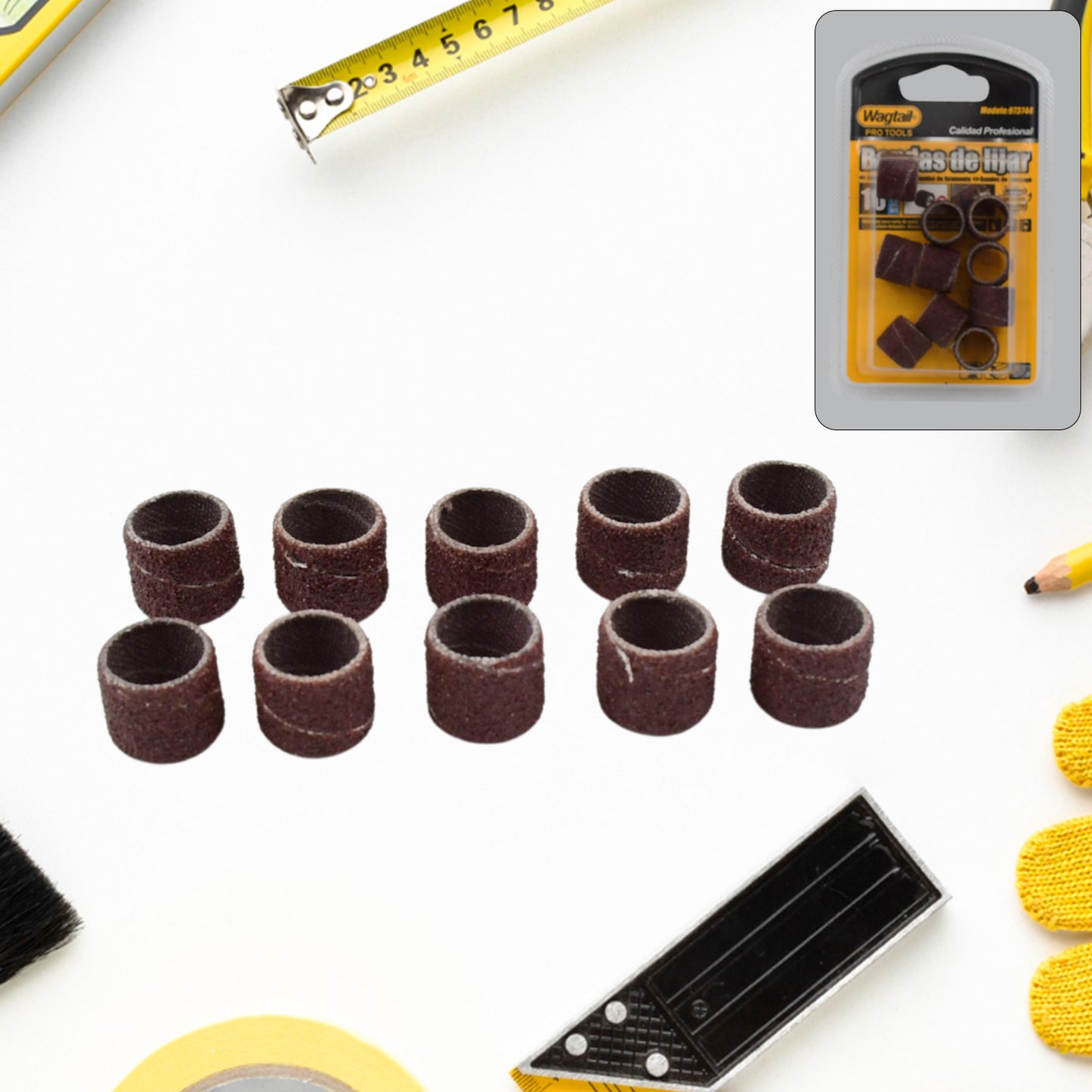 Drumpolishing Kit Drum Sanding Sleeves Widely Used (10 Pcs Set)