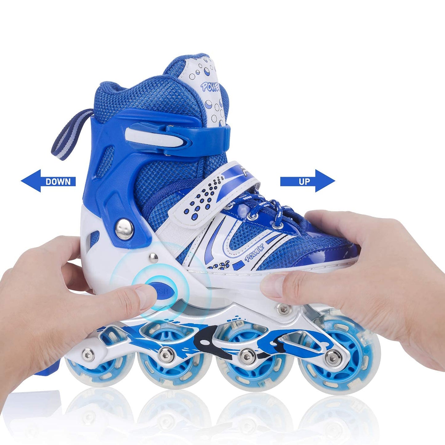 Inline Skates With Led Flashing Light Wheel With Adjustable Length Skate Premium High Quality Skates Pair