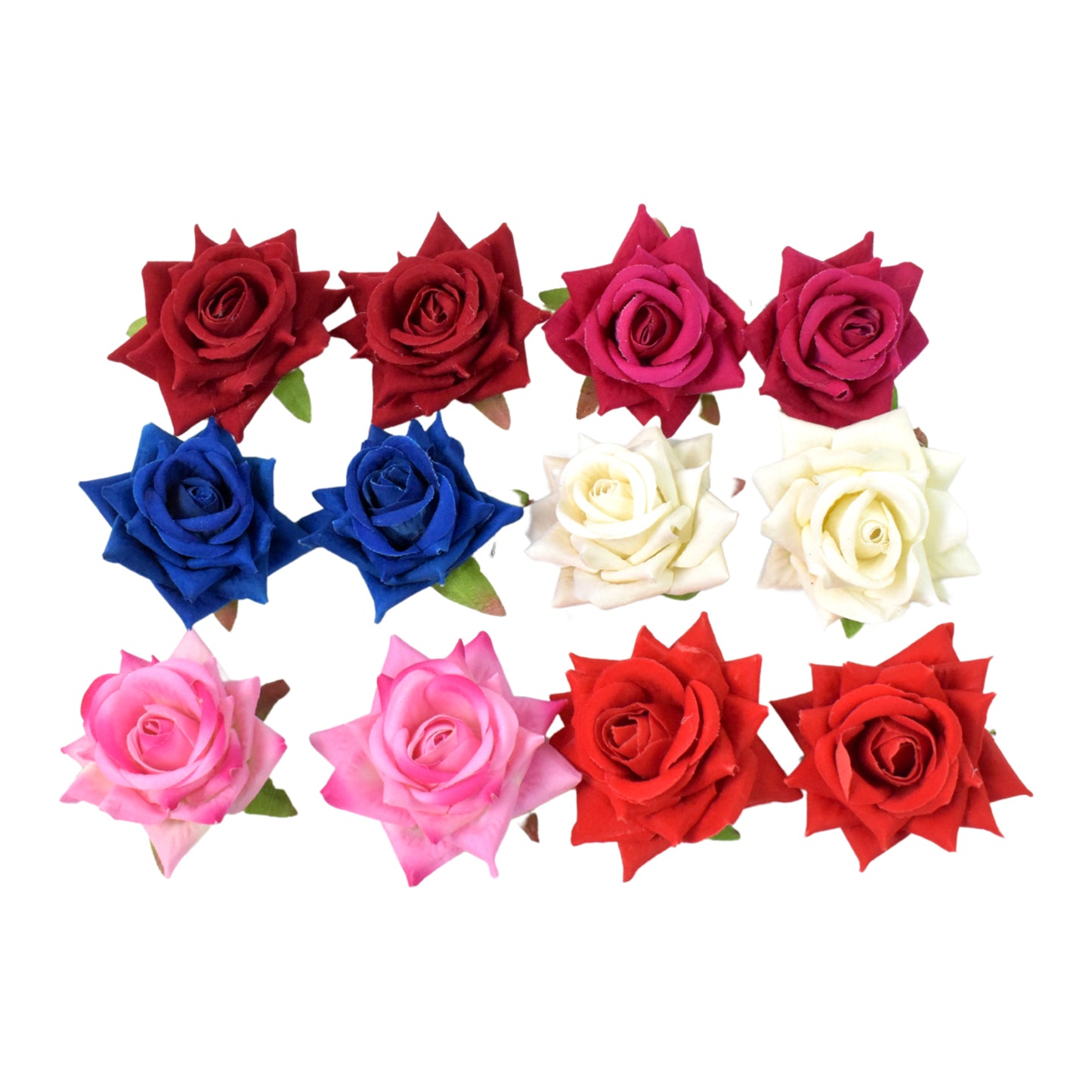 Colourful Flowing Flower Hair Pin (12 Pcs Set Mix Color)
