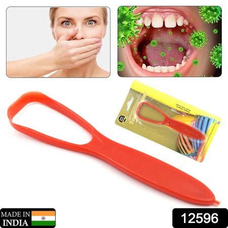 Plastic Tongue Cleaner For Kids Adults Tongue Scraper For Bad Breath Maintain Oral Hygiene For Daily Use For Fresh Breath Bacteria Removal Improved Taste Plastic With Handle Tongue Cleaner (1 Pc )
