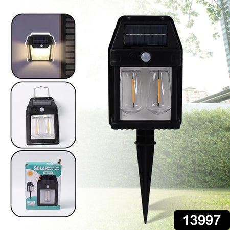 18Wsolar Wall Double Lights Lamp With 2 Modes Motion Sensor (1 Pc)