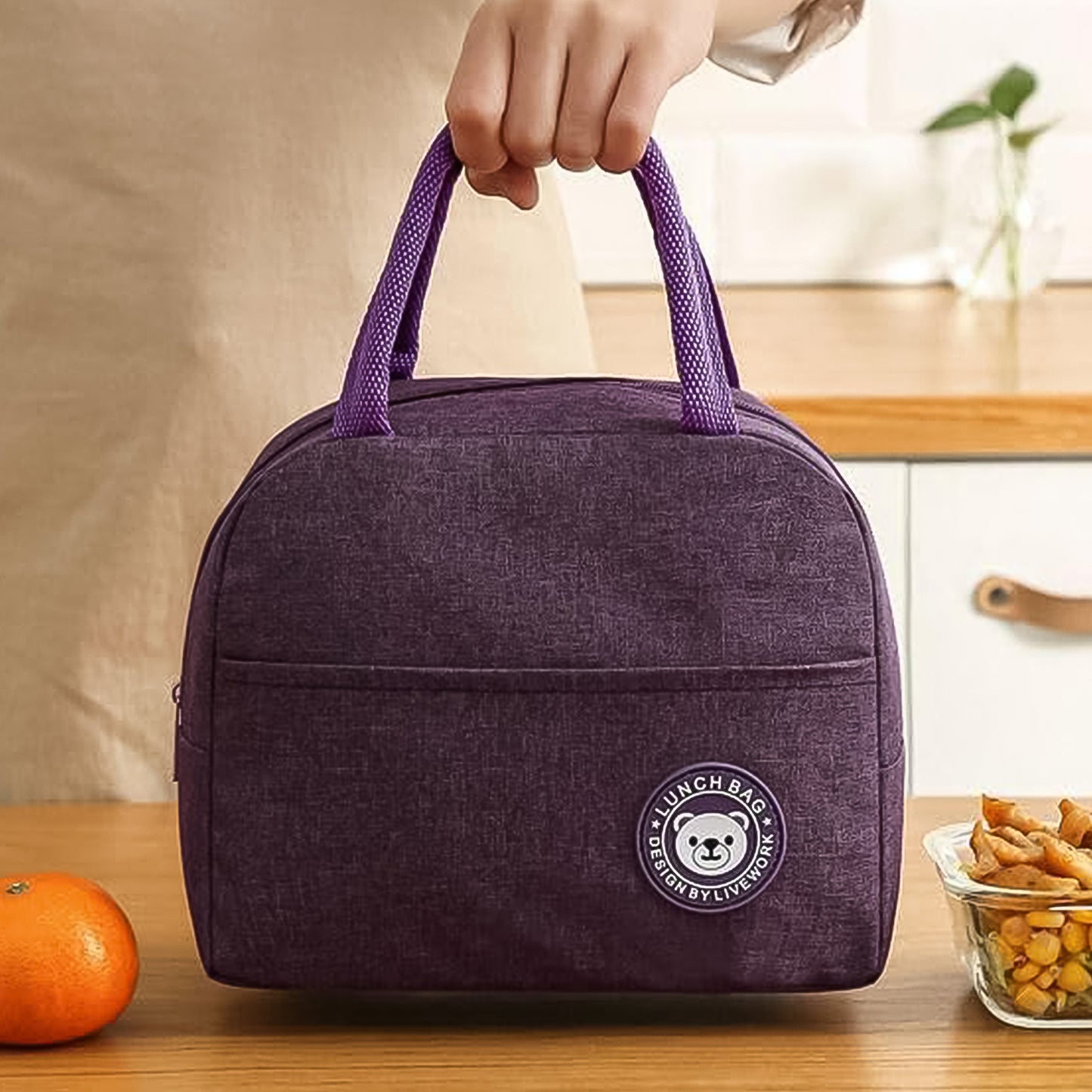 Lunchbox Bag For Women Men Insulated Lunch Bag With Zipper (1 Pc)