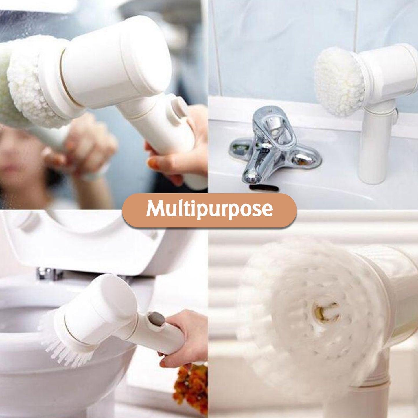 5In1 Home Kitchen Electric Cleaning Brush Electric Spin Scrubber