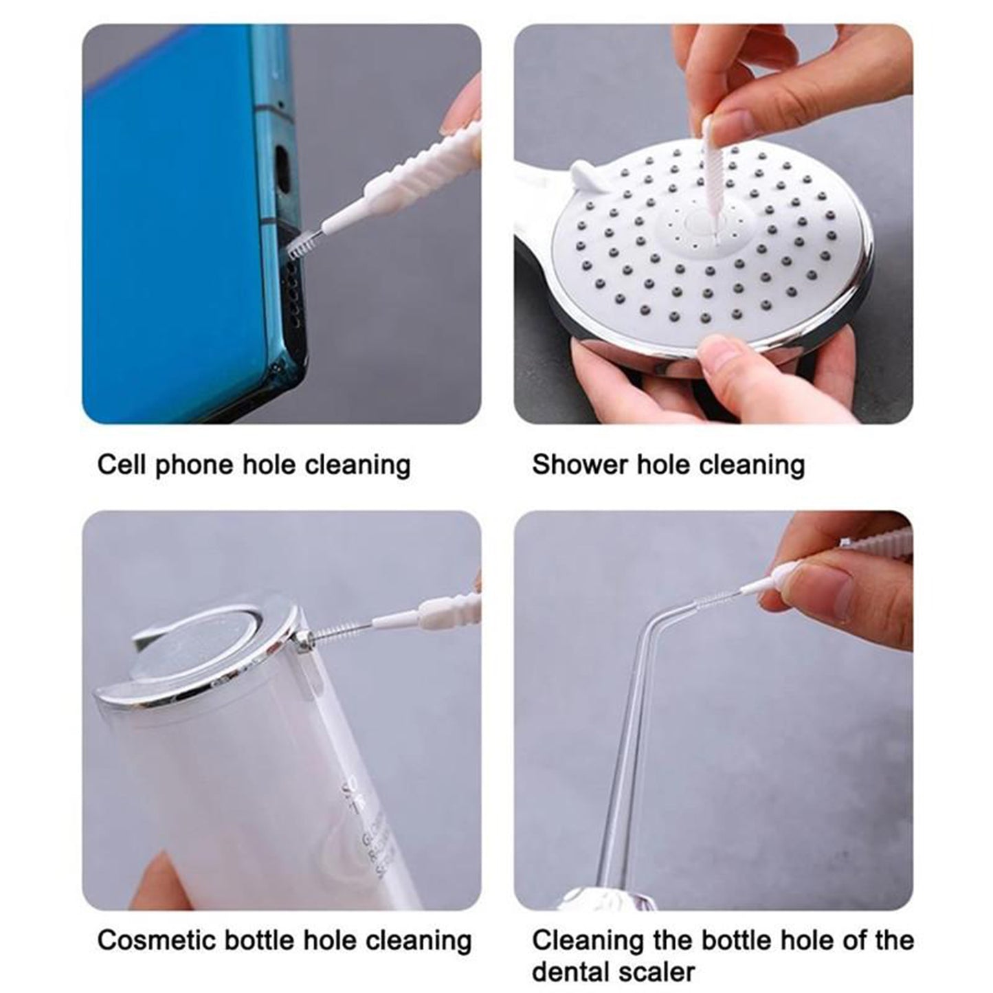 10Pcs Shower Nozzle Cleaning Brush Reusable Multifunctional Shower Head Anti-Clogging Small Brush