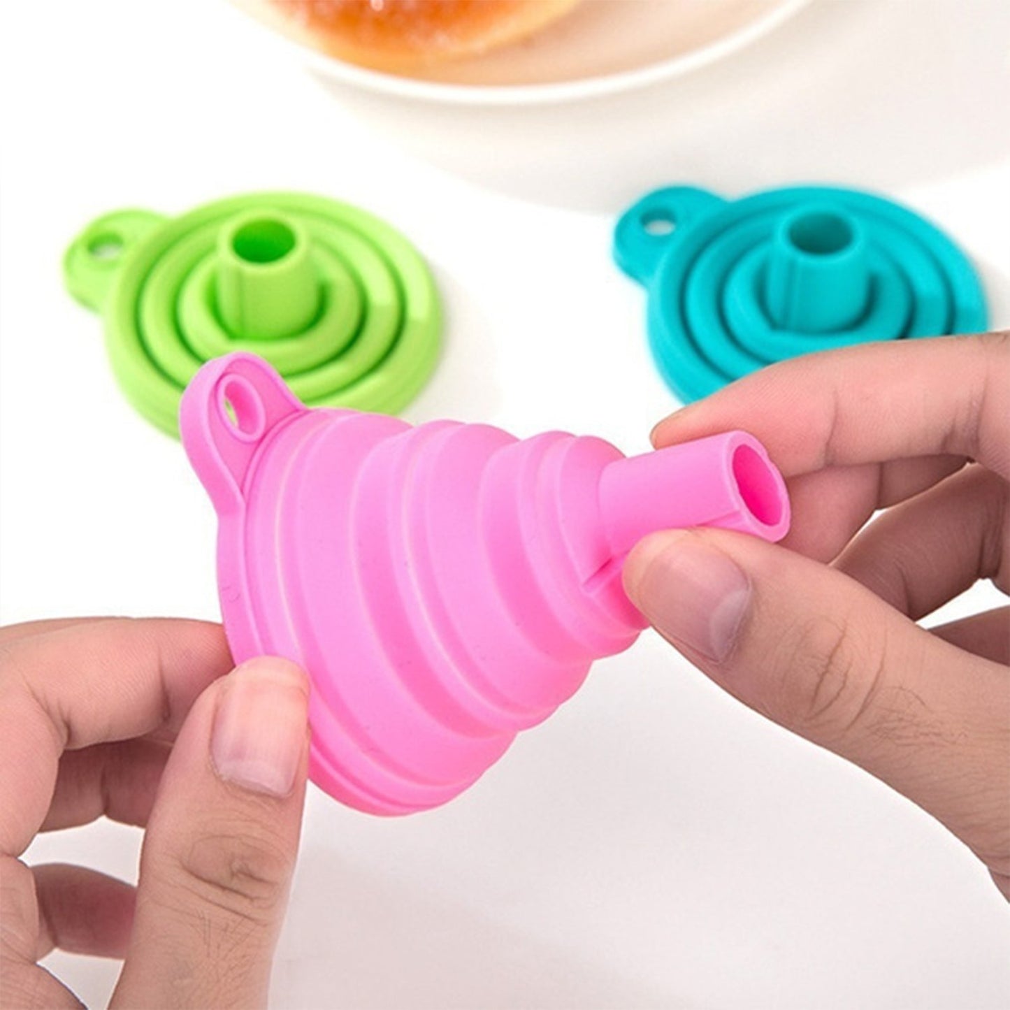 Silicone Funnel For Kitchen Use Oil Pouring Sauce Water Juice