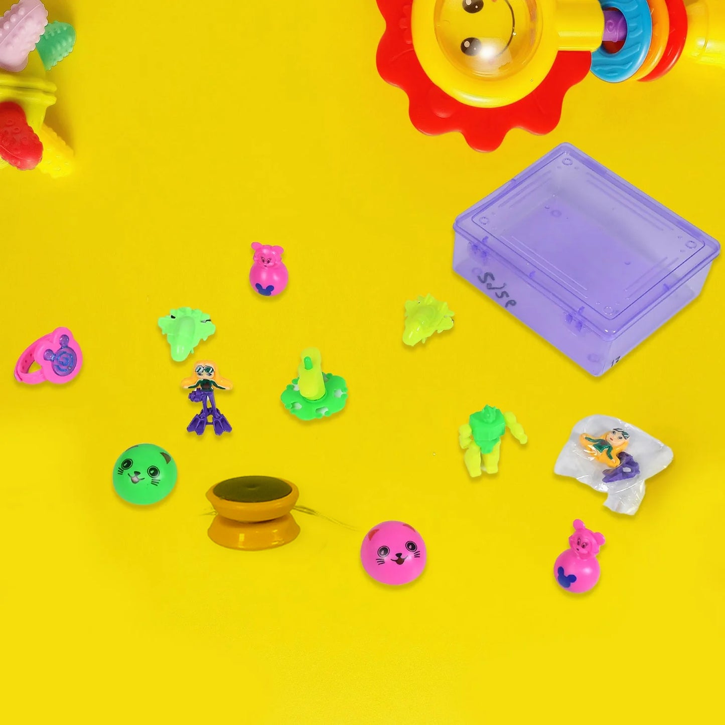 20Pc Mix All New Toy With Plastic Commander Container Mix All Types Playing Toy For Kids