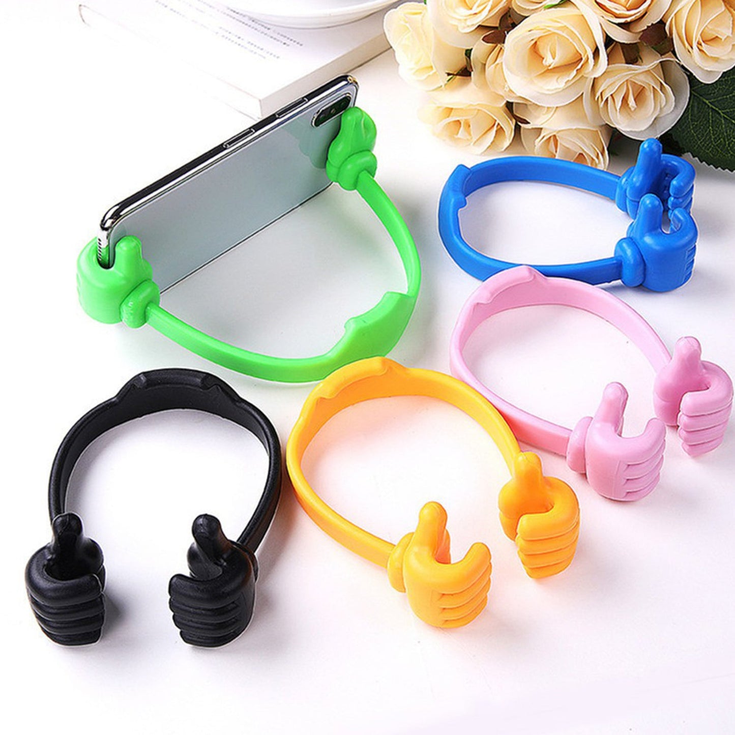 4 Pc Hand Shape Mobile Stand Used In All Kinds Of Places Including Household And Offices As A Mobile Supporting Stand.