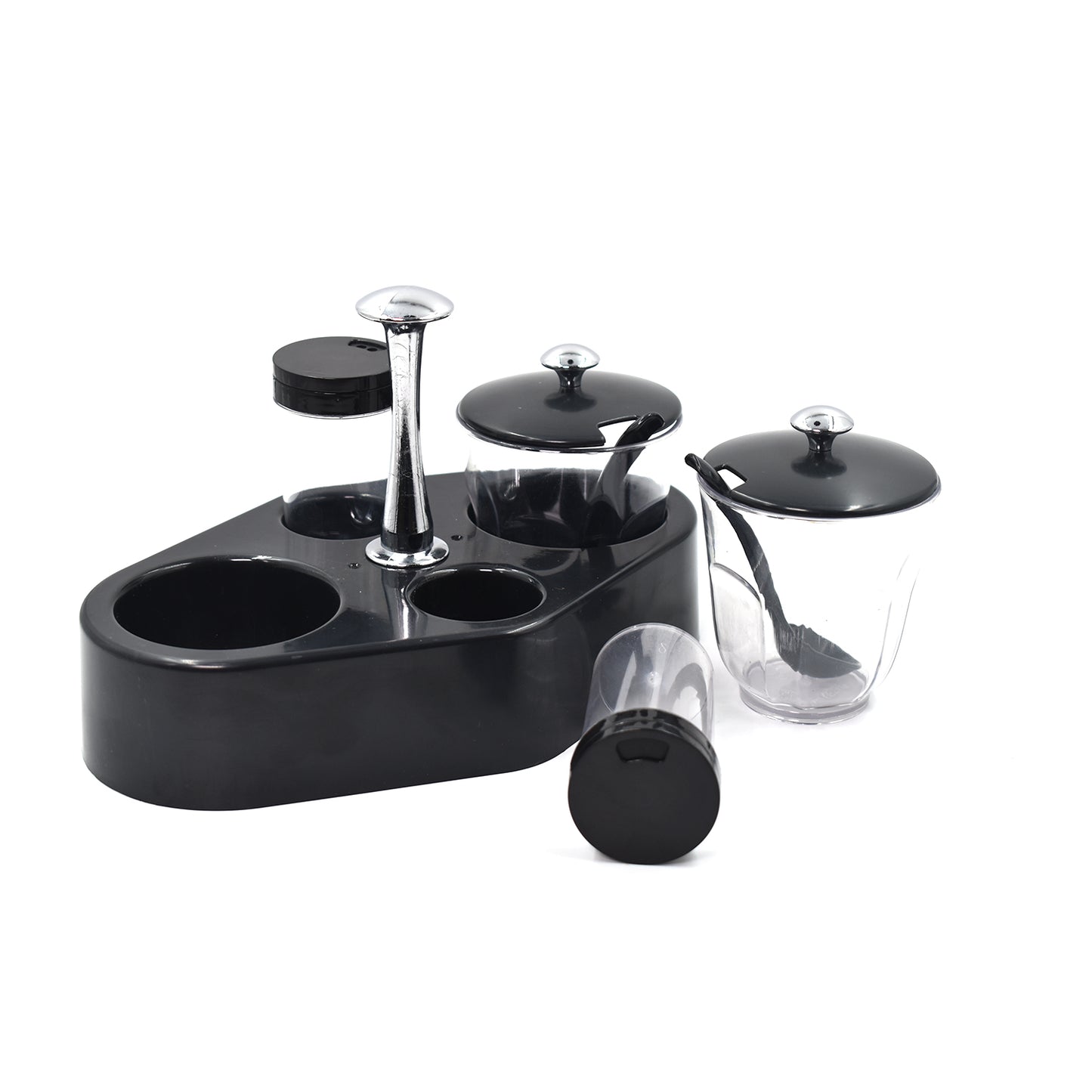 Ganesh Rendy Condiment Set For Kitchen Transparent Jar For Easy To Access Spice 1 Piece Spice Set (Plastic)