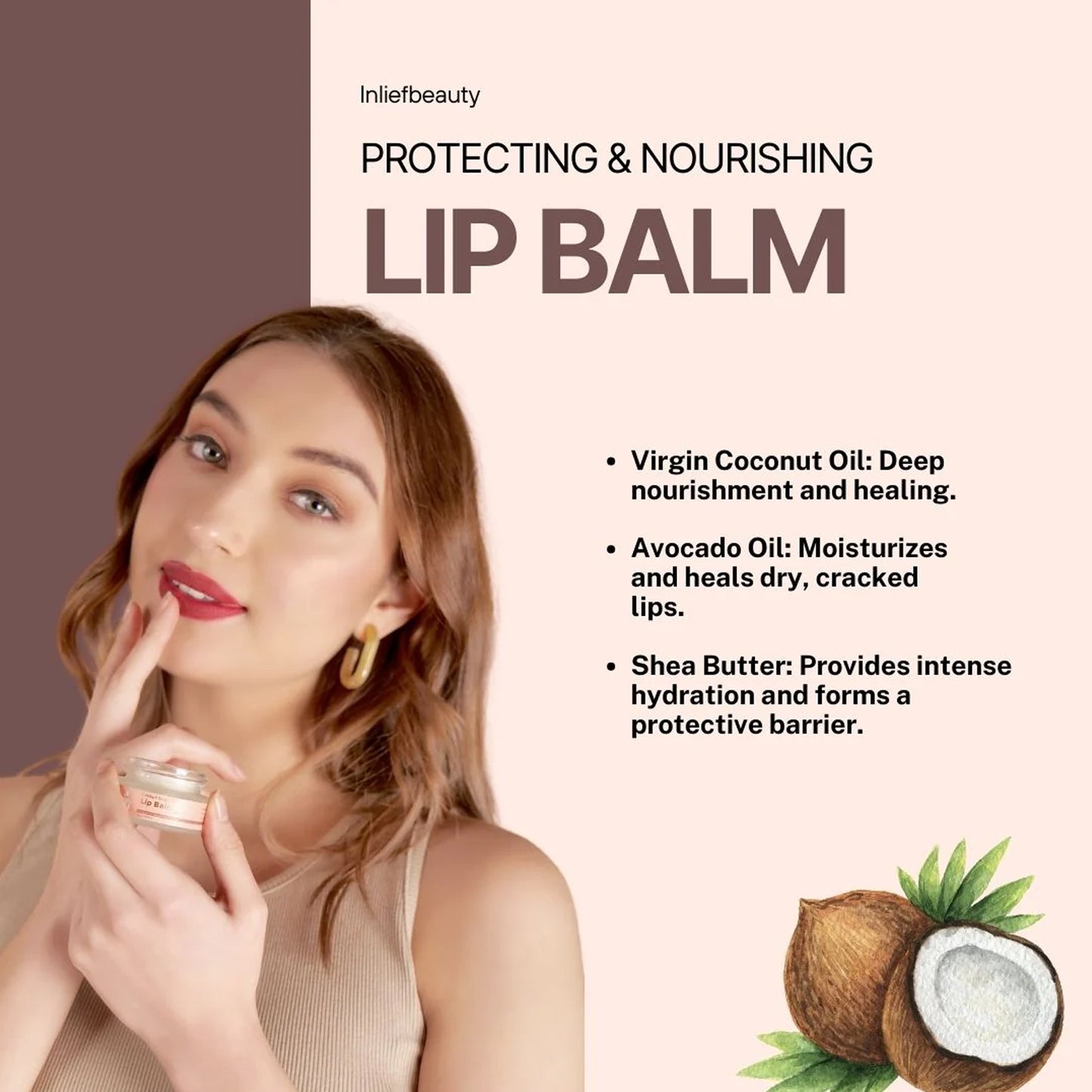 Inlief Moisturizing Nourishing Lip Balm (1 Pc 15 Gm)